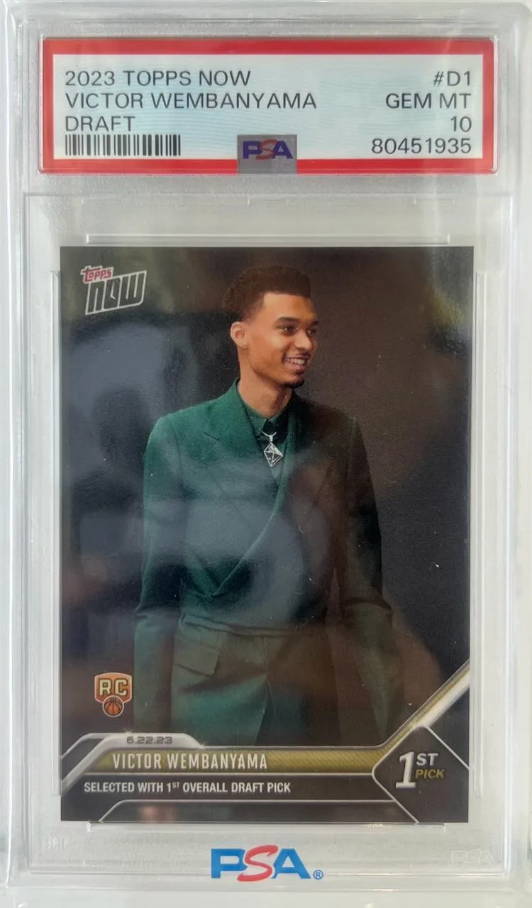 2023 Topps Now Victor Wembanyama Draft #D1 PSA 10