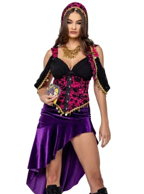 3 Pc Deadly Gypsy Fortune Teller Costume