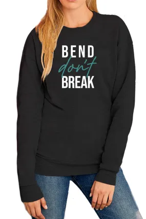 4206 - “Bend Don't Break" Fleece Unisex Crew Neck/Heather Black