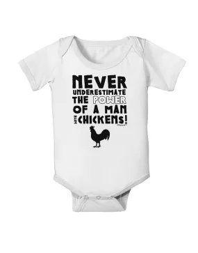 A Man With Chickens Baby Romper Bodysuit