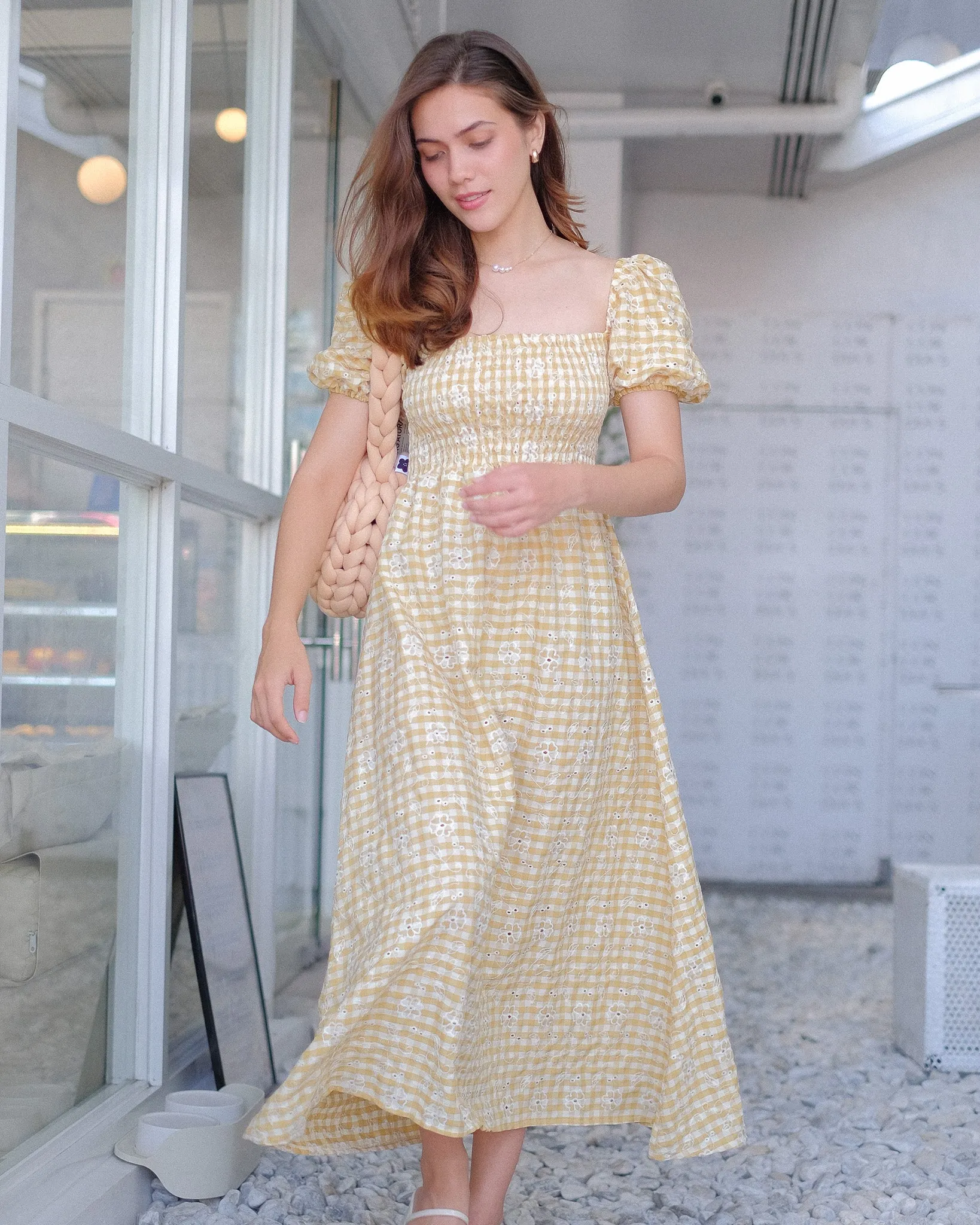 Alison Maxi Dress - mellow eyelet printed