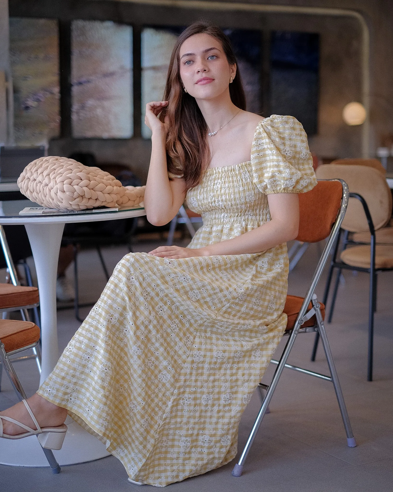 Alison Maxi Dress - mellow eyelet printed