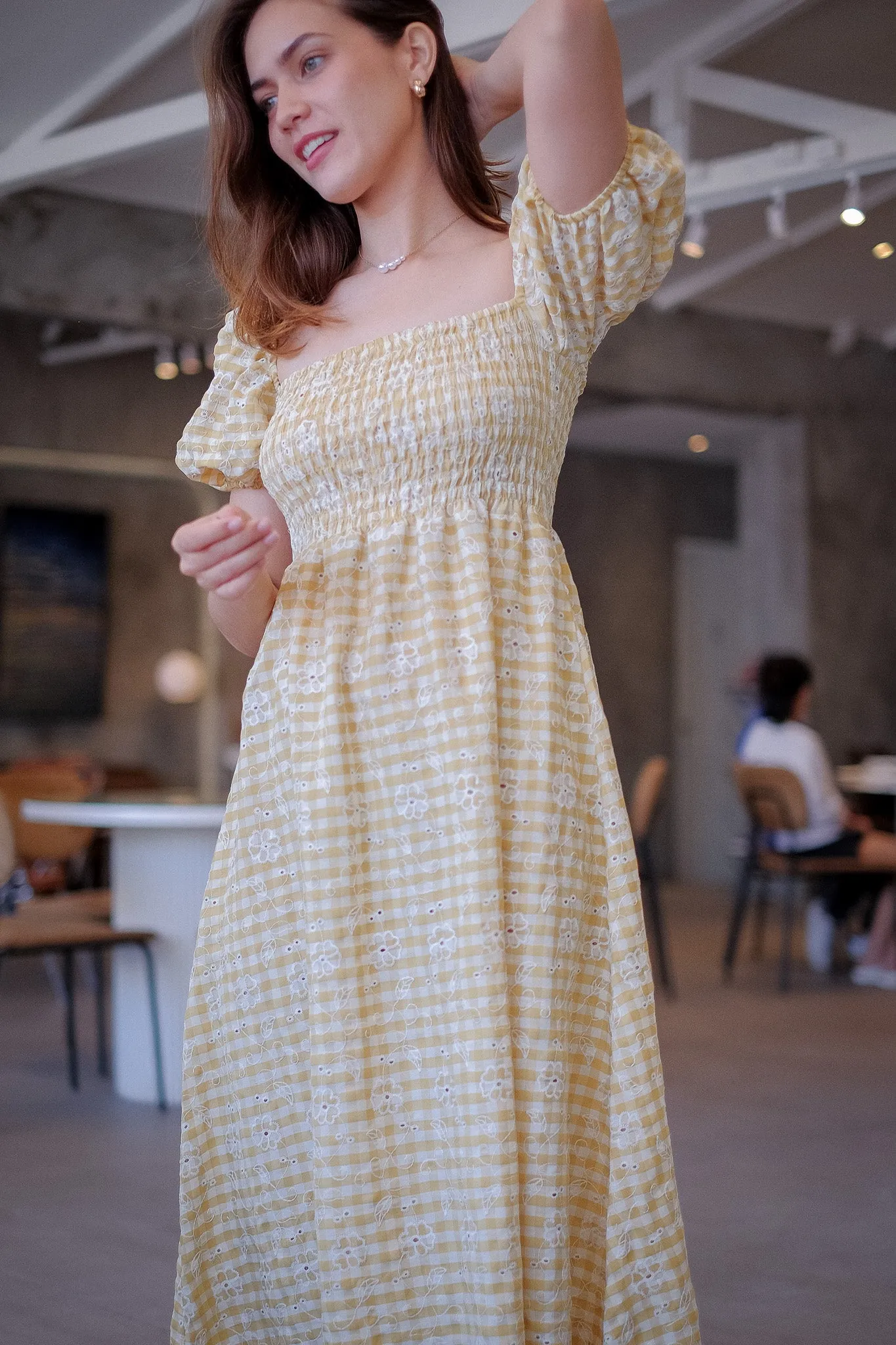 Alison Maxi Dress - mellow eyelet printed