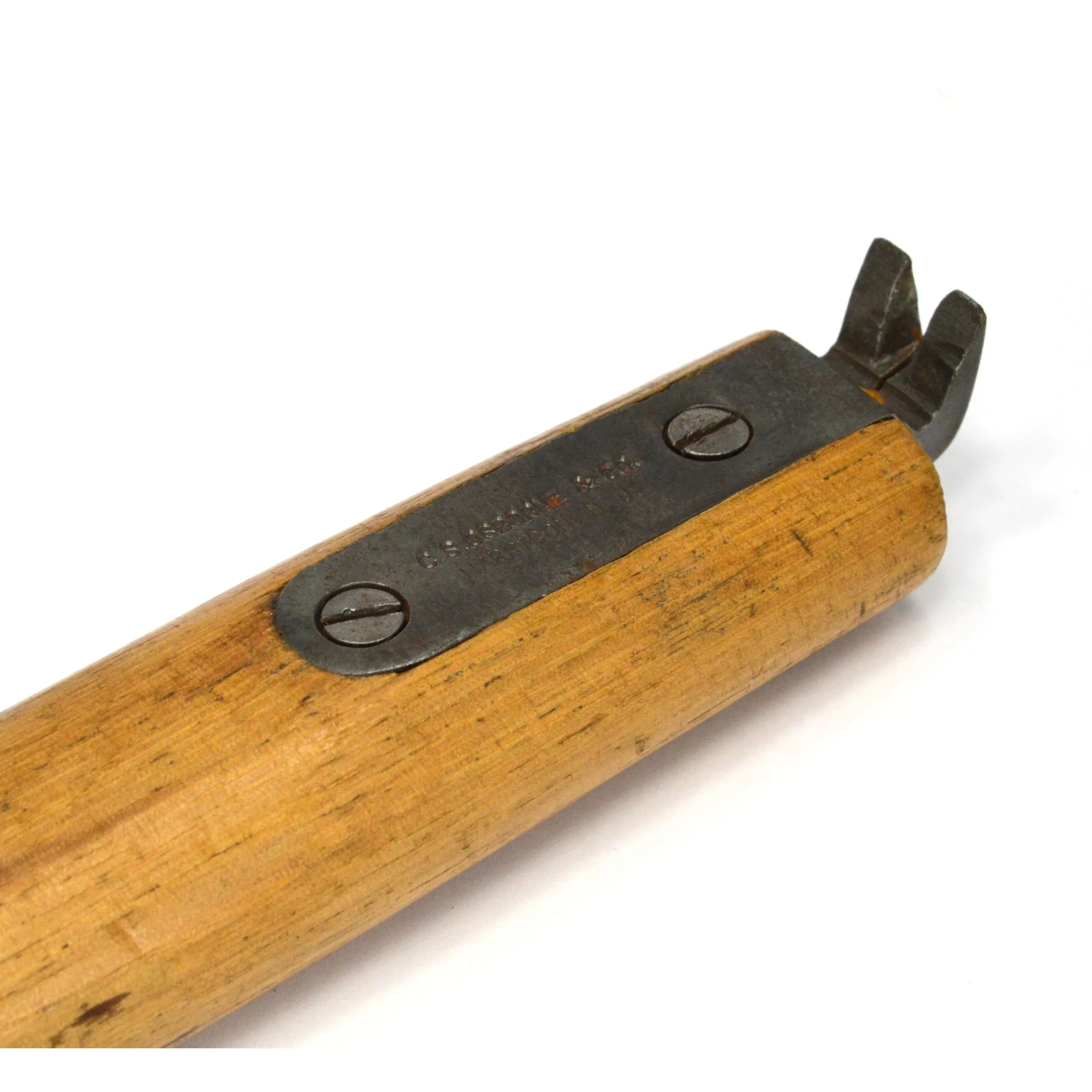 Antique C.S OSBORNE & CO TACK HAMMER Upholstery Tool UNIQUE NAIL-PULLER @ Handle