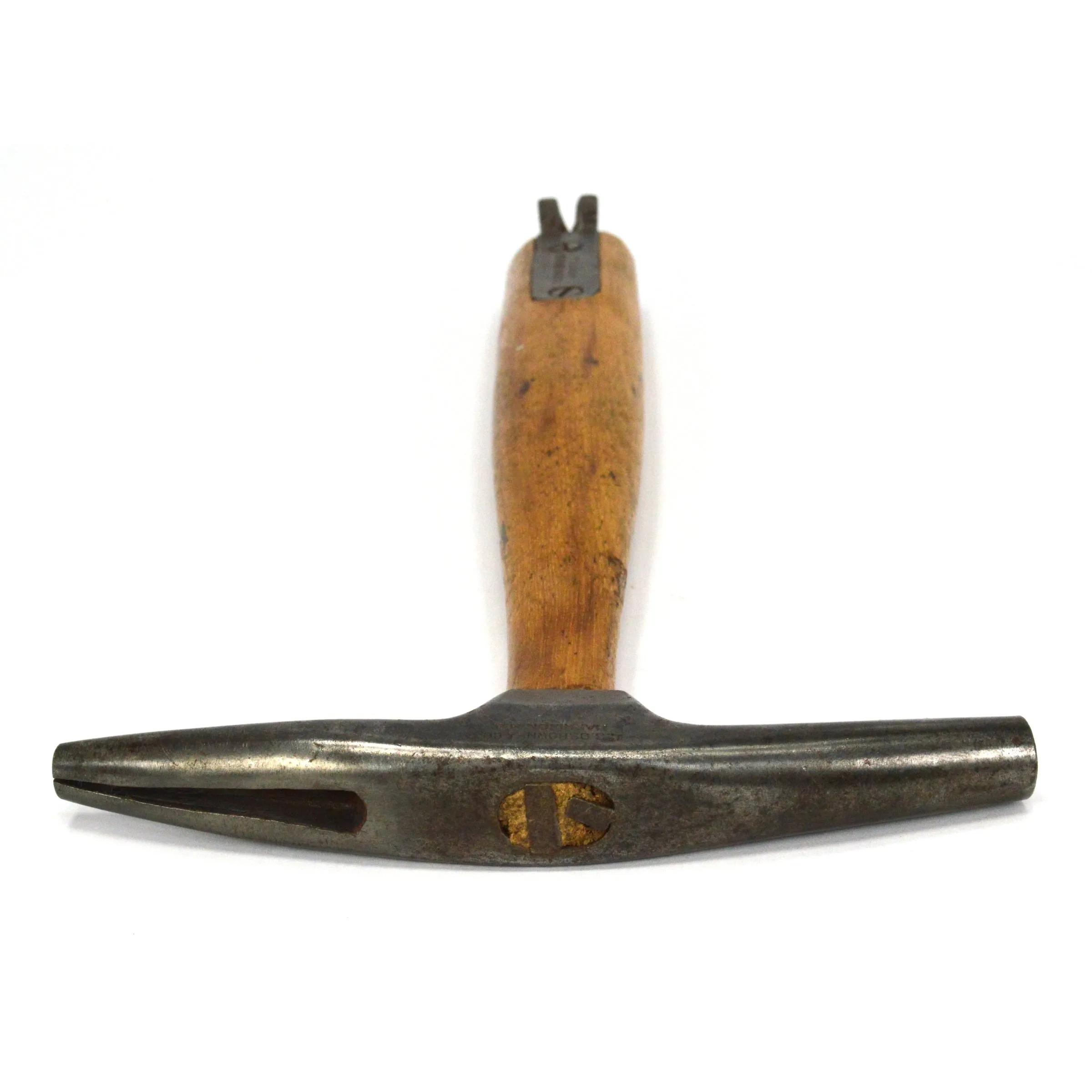 Antique C.S OSBORNE & CO TACK HAMMER Upholstery Tool UNIQUE NAIL-PULLER @ Handle