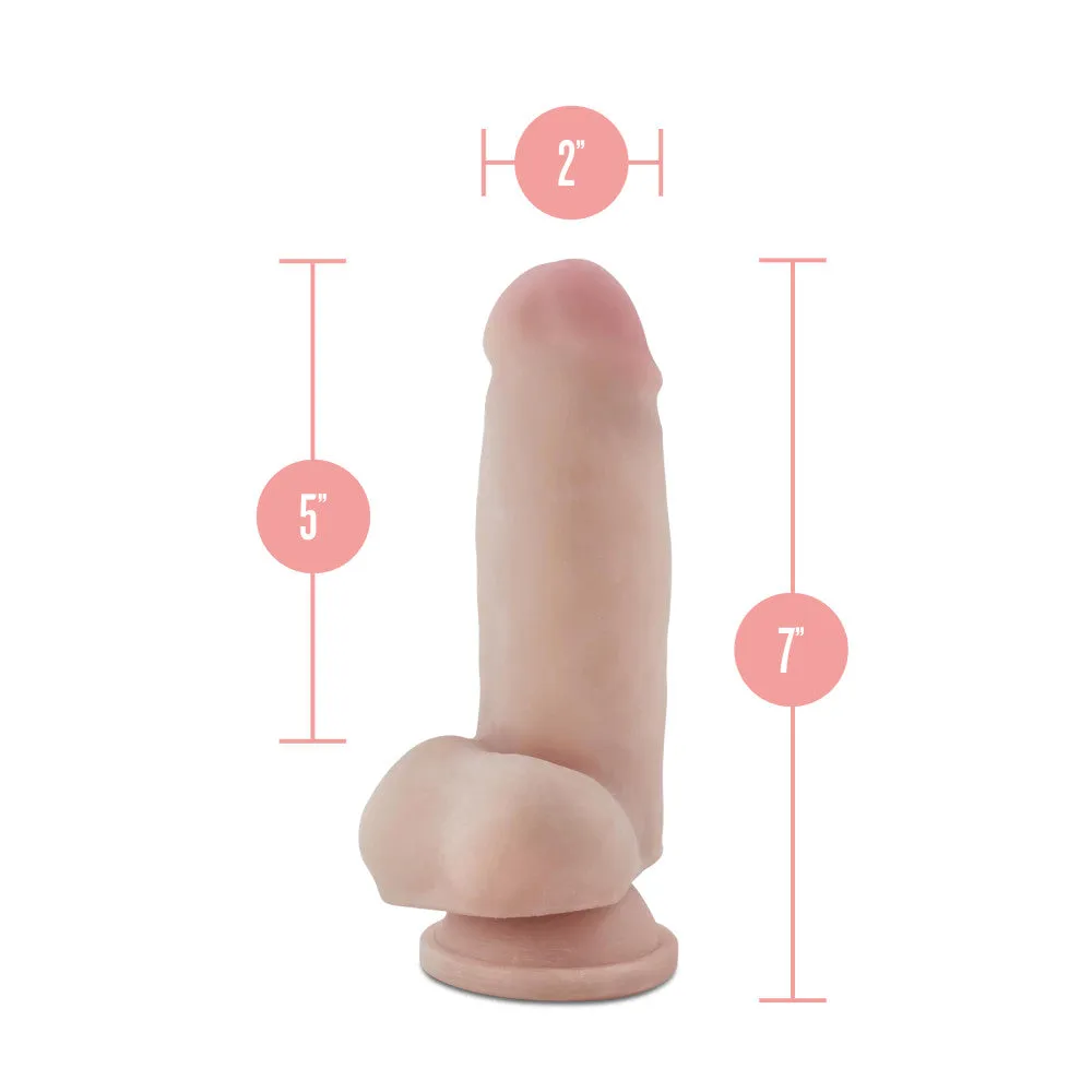 Au Naturel By Blush® | Realistic Beige 7-Inch Long Dildo With Balls & Suction Cup Base