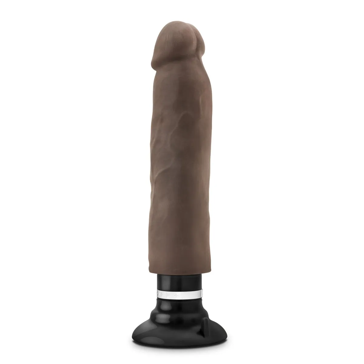 Au Naturel By Blush® | Realistic Chocolate 11-Inch Long Vibrating Dildo With Suction Cup Base