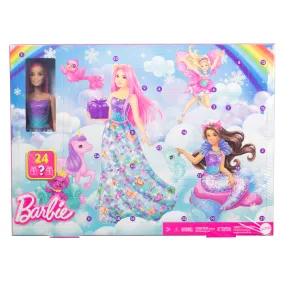 Barbie Advent Calendar, Fashion Doll & 24 Surprise Accessories, Transform To Mermaid & More