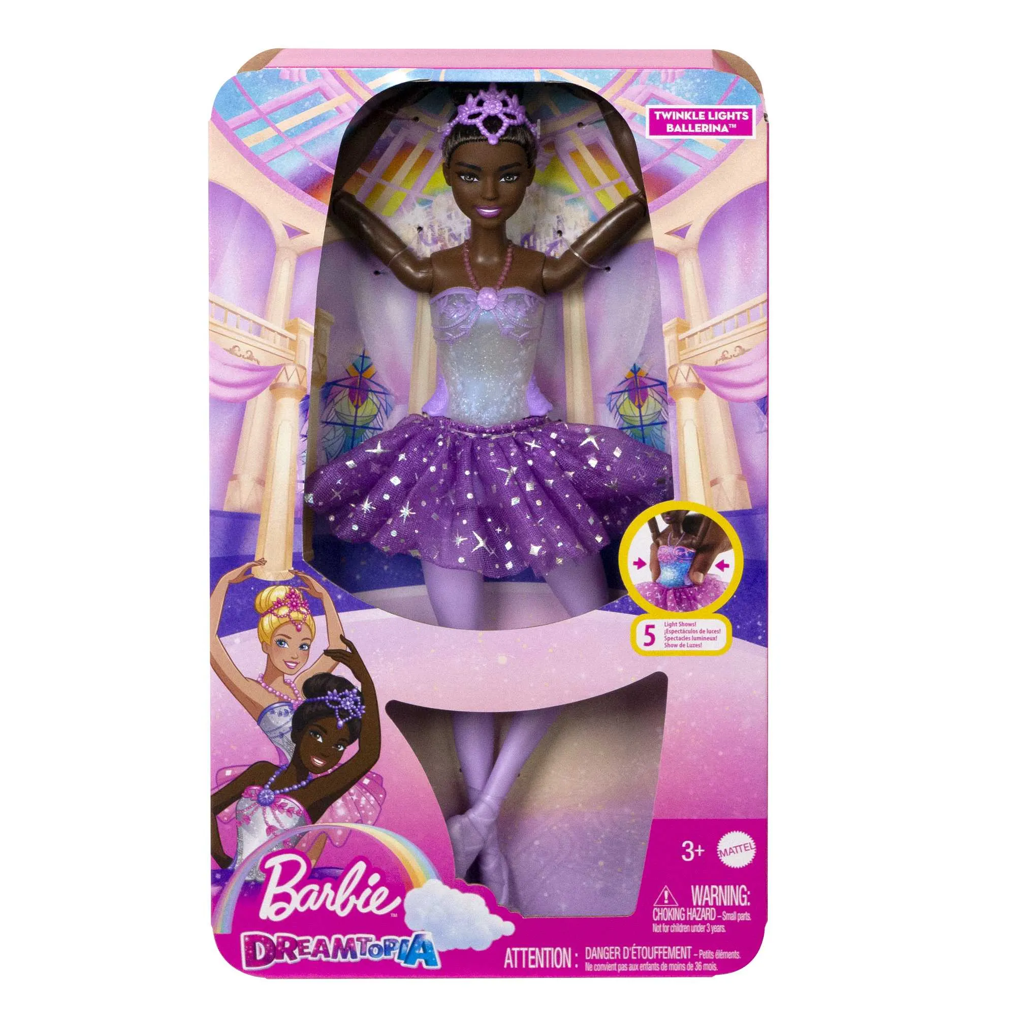 Barbie Doll | Magical Ballerina Doll | Black Hair | Light-Up Feature