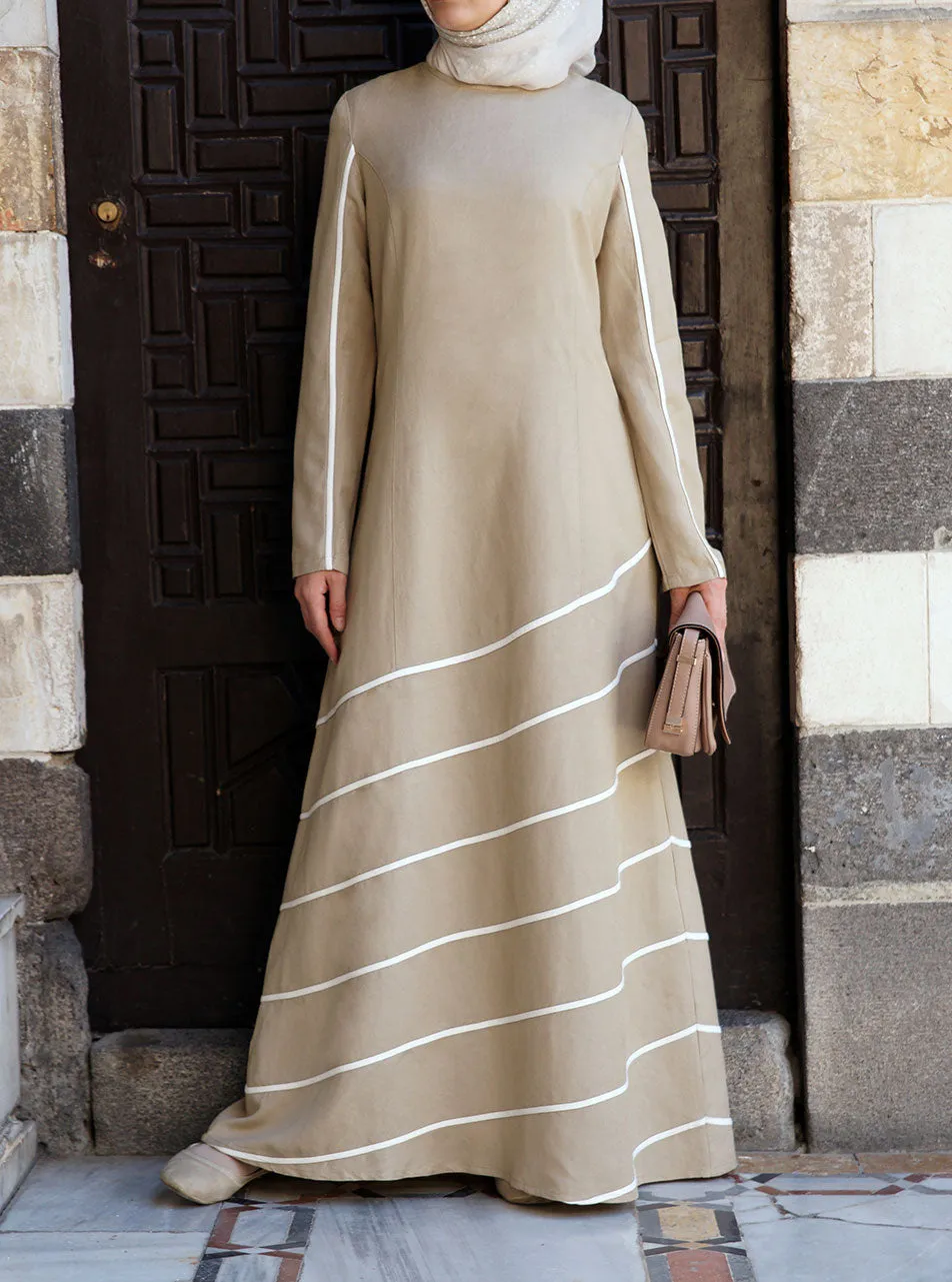Bias Trim Maxi Dress