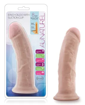 Blush Au Naturel 8" Dildo with Suction Cup - Vanilla