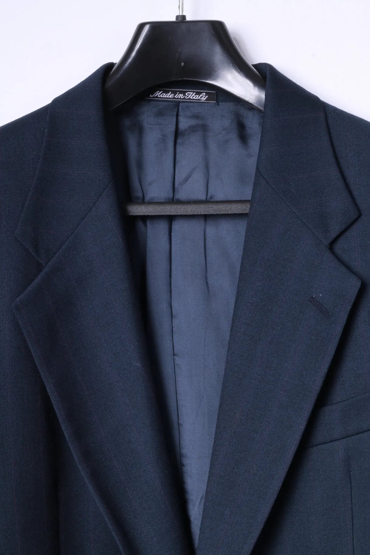 BM By Bozzalla & Lesna Men 48 38 Blazer Navy Wool Striped Abu Dabi Blue Marine Italy Jacket