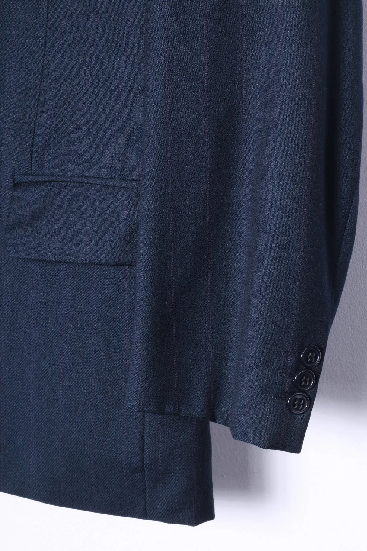 BM By Bozzalla & Lesna Men 48 38 Blazer Navy Wool Striped Abu Dabi Blue Marine Italy Jacket