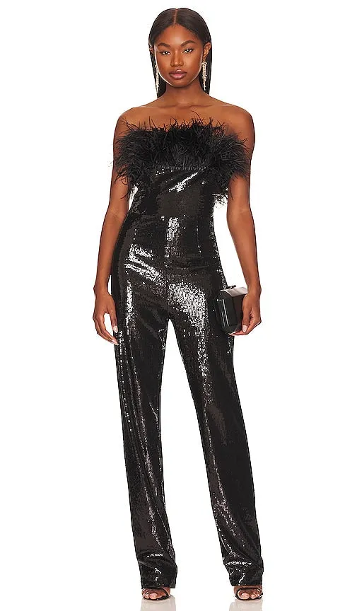 Bronx and Banco Lola Noir Sequin Jumpsuit in Black