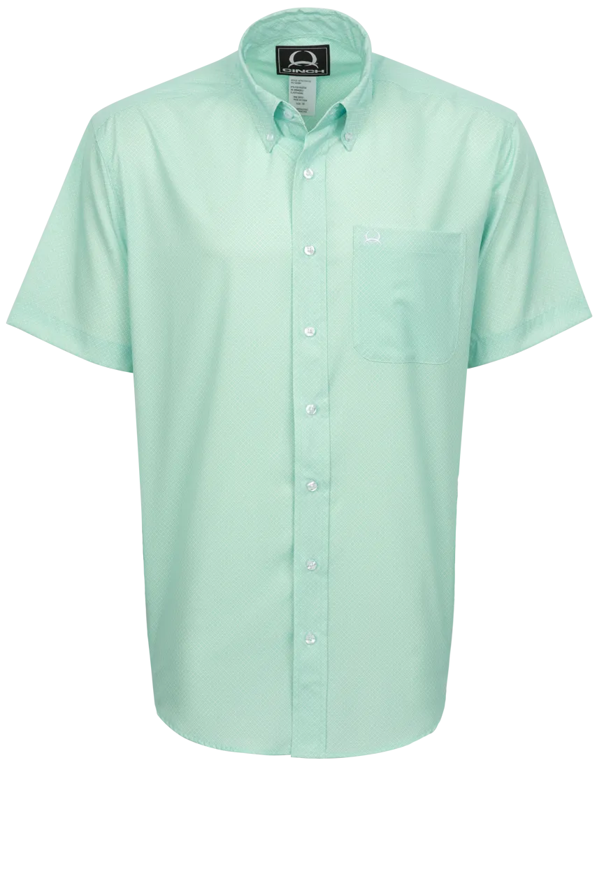 Cinch Arena Flex Button-Front Shirt - Mint Diamond