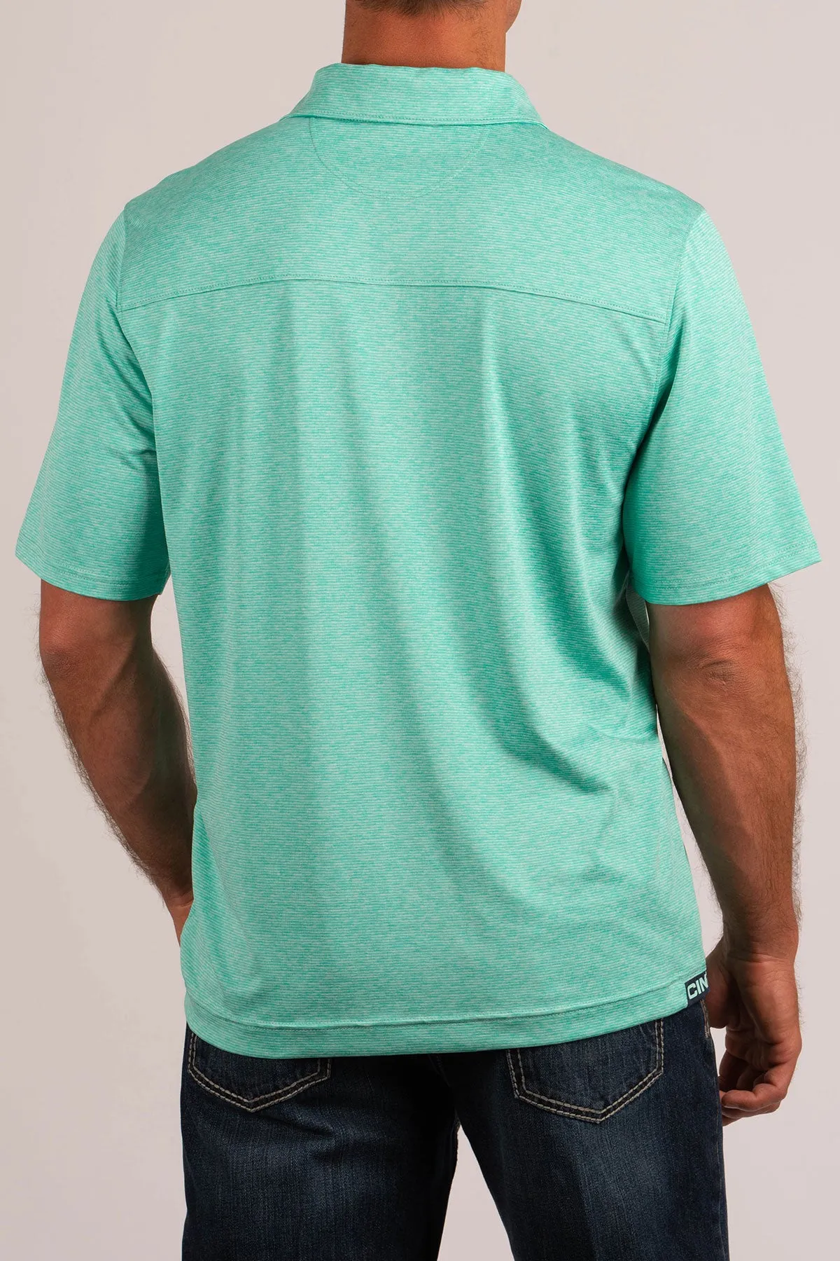 Cinch Men's Arena Flex Teal Short Sleeve
