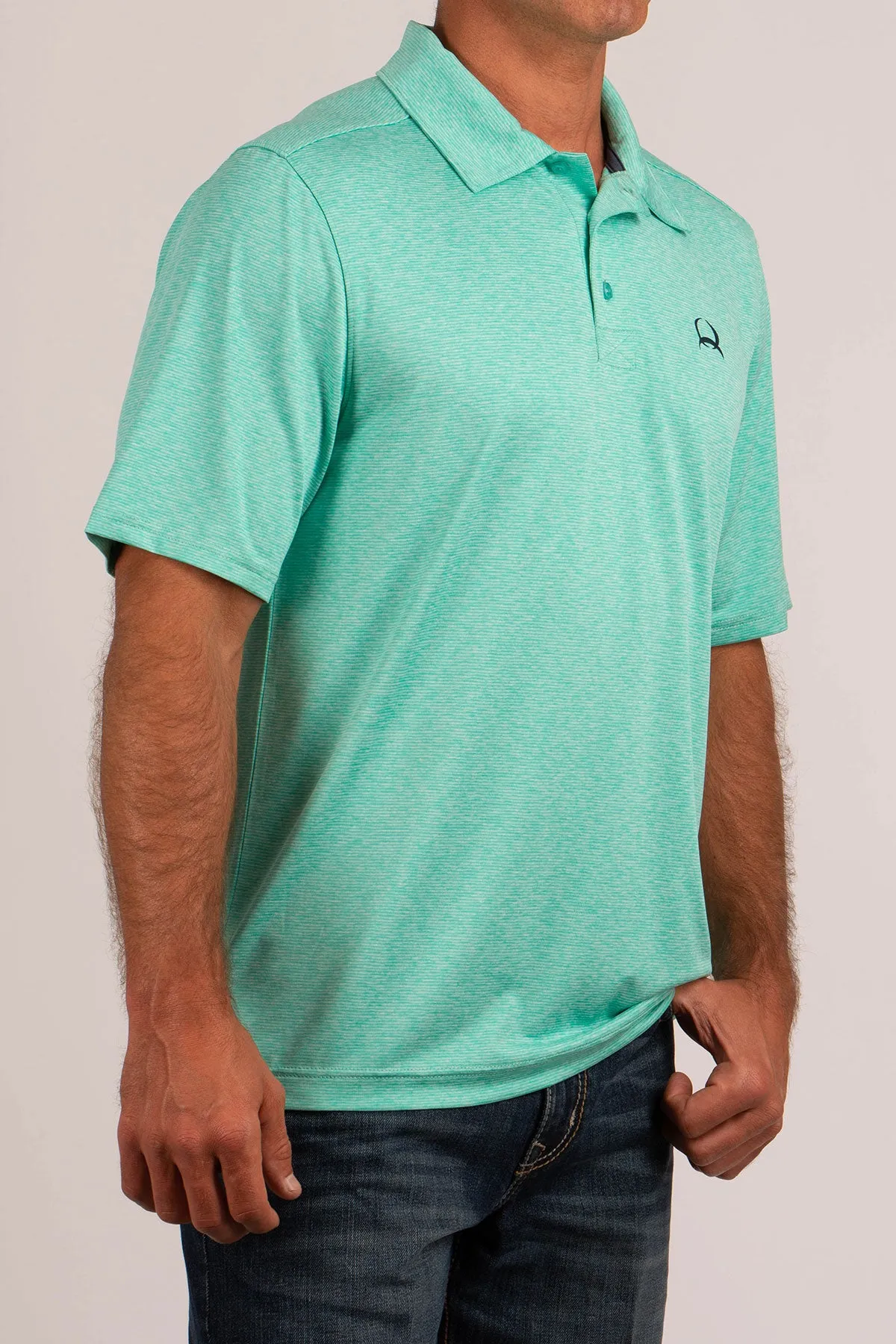 Cinch Men's Arena Flex Teal Short Sleeve