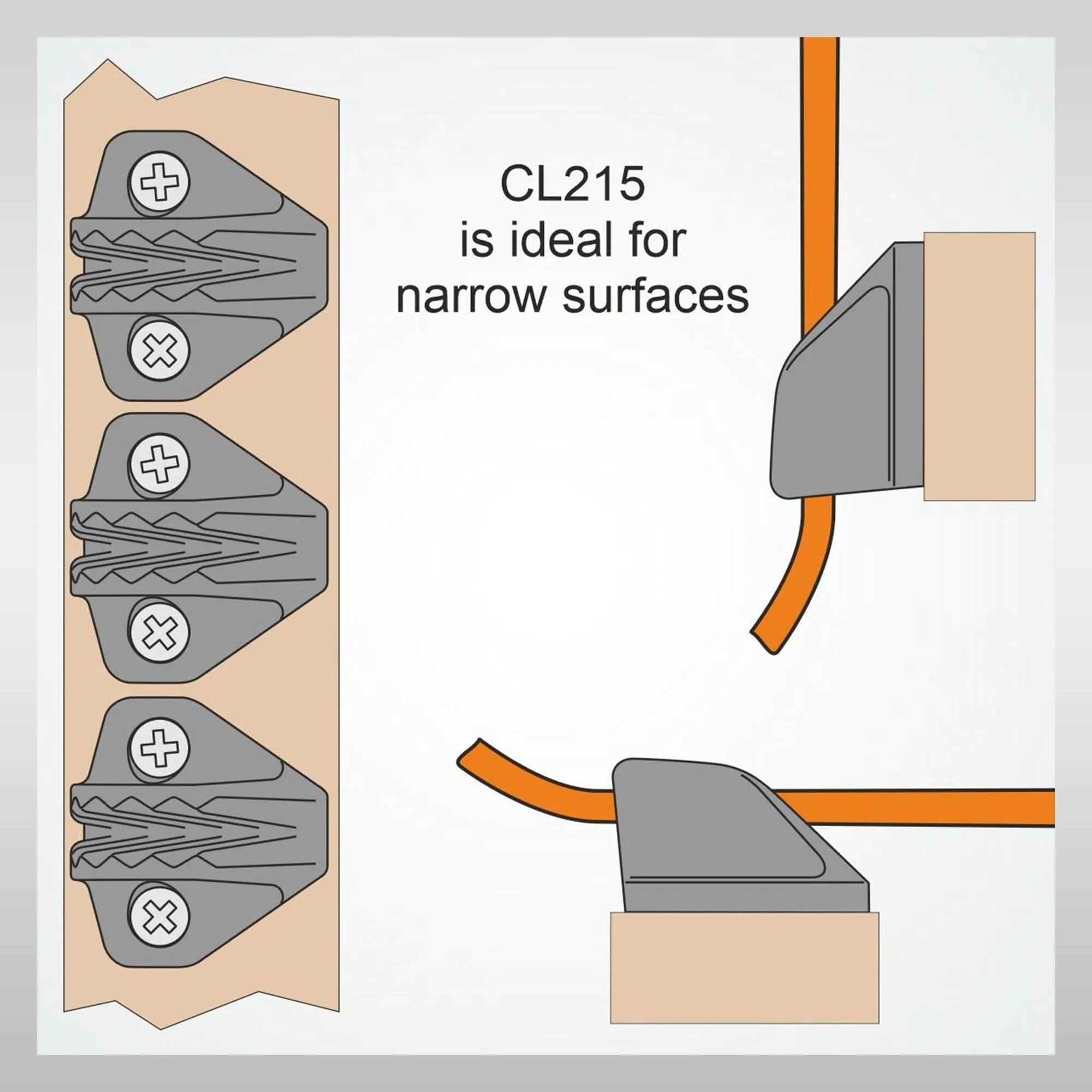 CLAMCLEAT® Side-Fixing Midi Klemme CL215