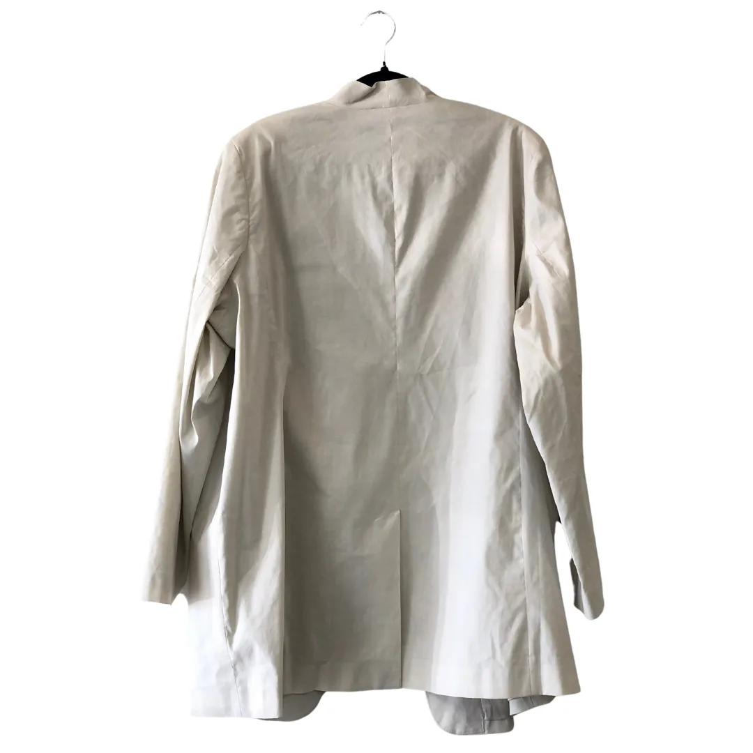 cream silk blazer - US 22W