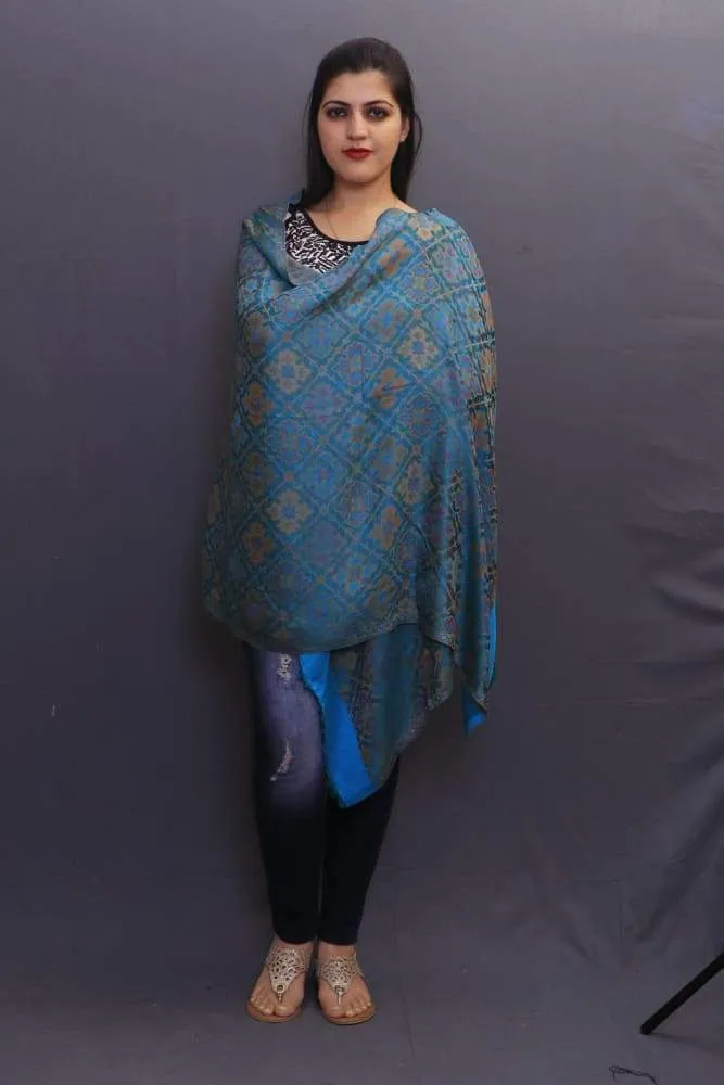 Delicate Wrap Along With Ferozi Base And Amazing Overall Pattern Looks Quite Unique.