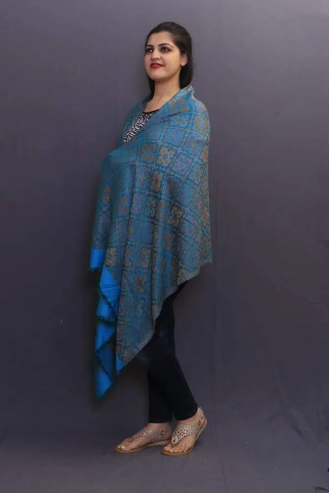Delicate Wrap Along With Ferozi Base And Amazing Overall Pattern Looks Quite Unique.