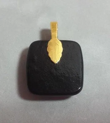 Dichroic Glass Pendant Handmade Fused Glass One of a Kind