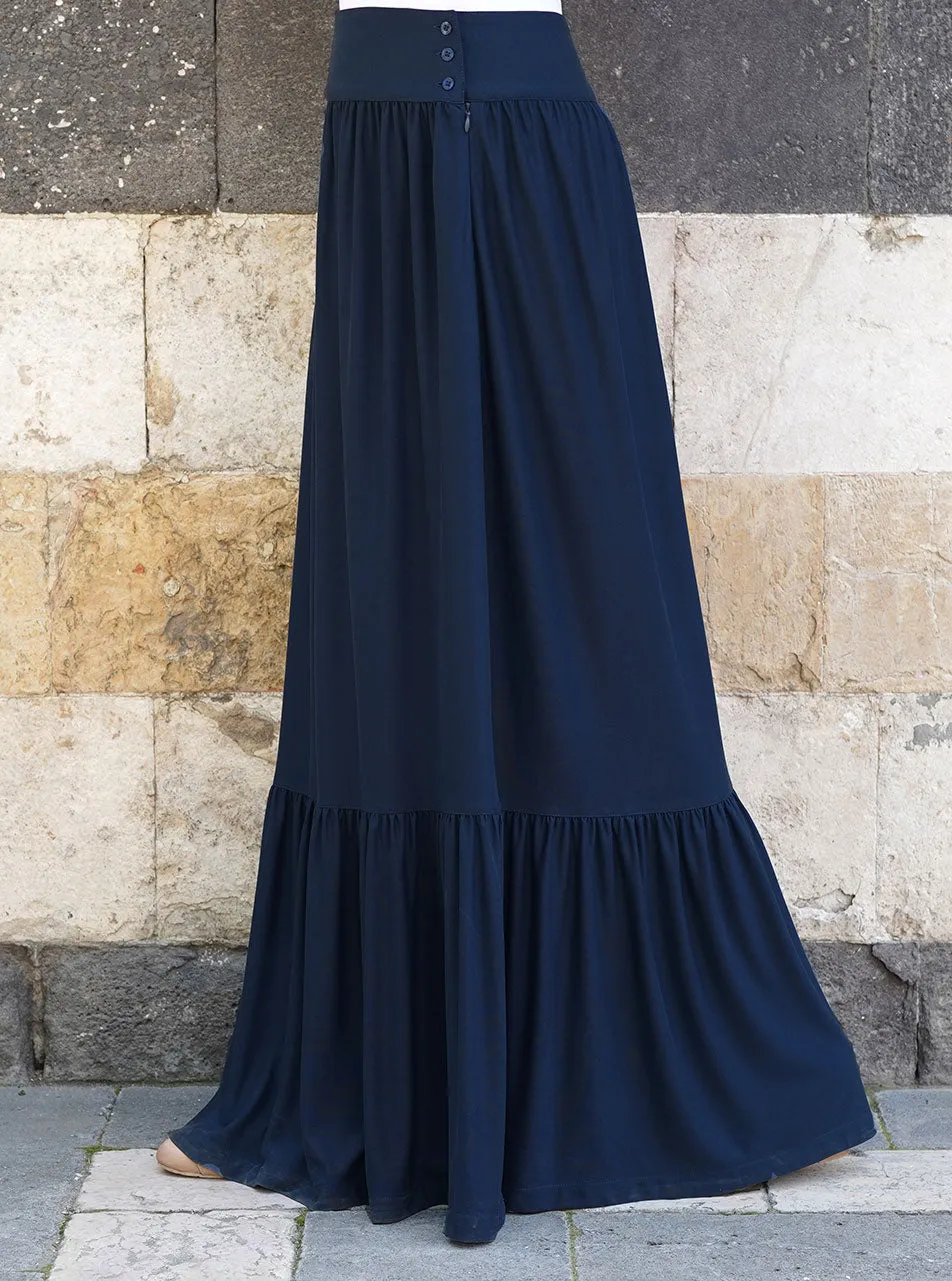 Double Ruffled Maxi Skirt