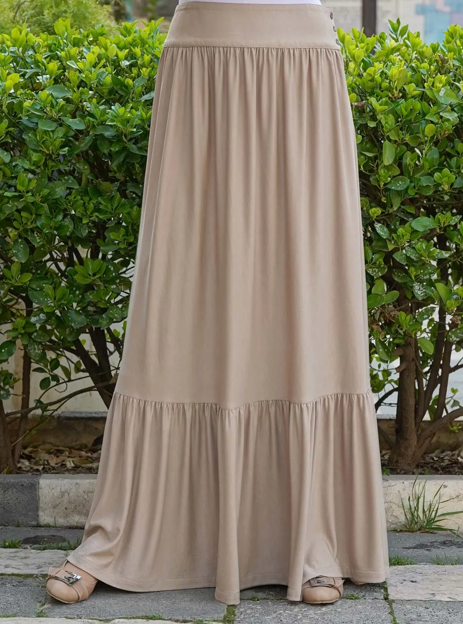 Double Ruffled Maxi Skirt