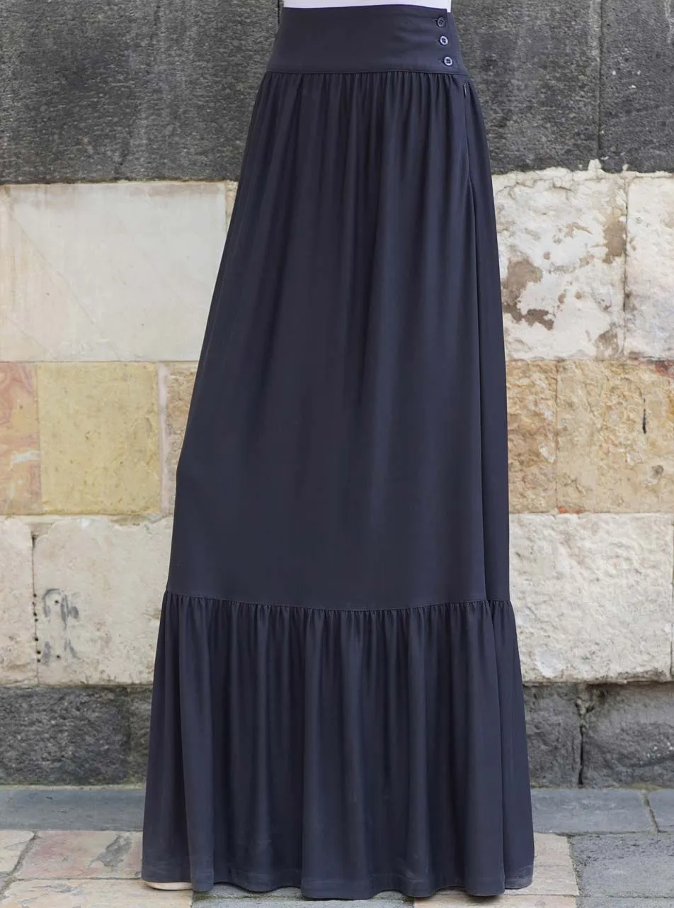 Double Ruffled Maxi Skirt