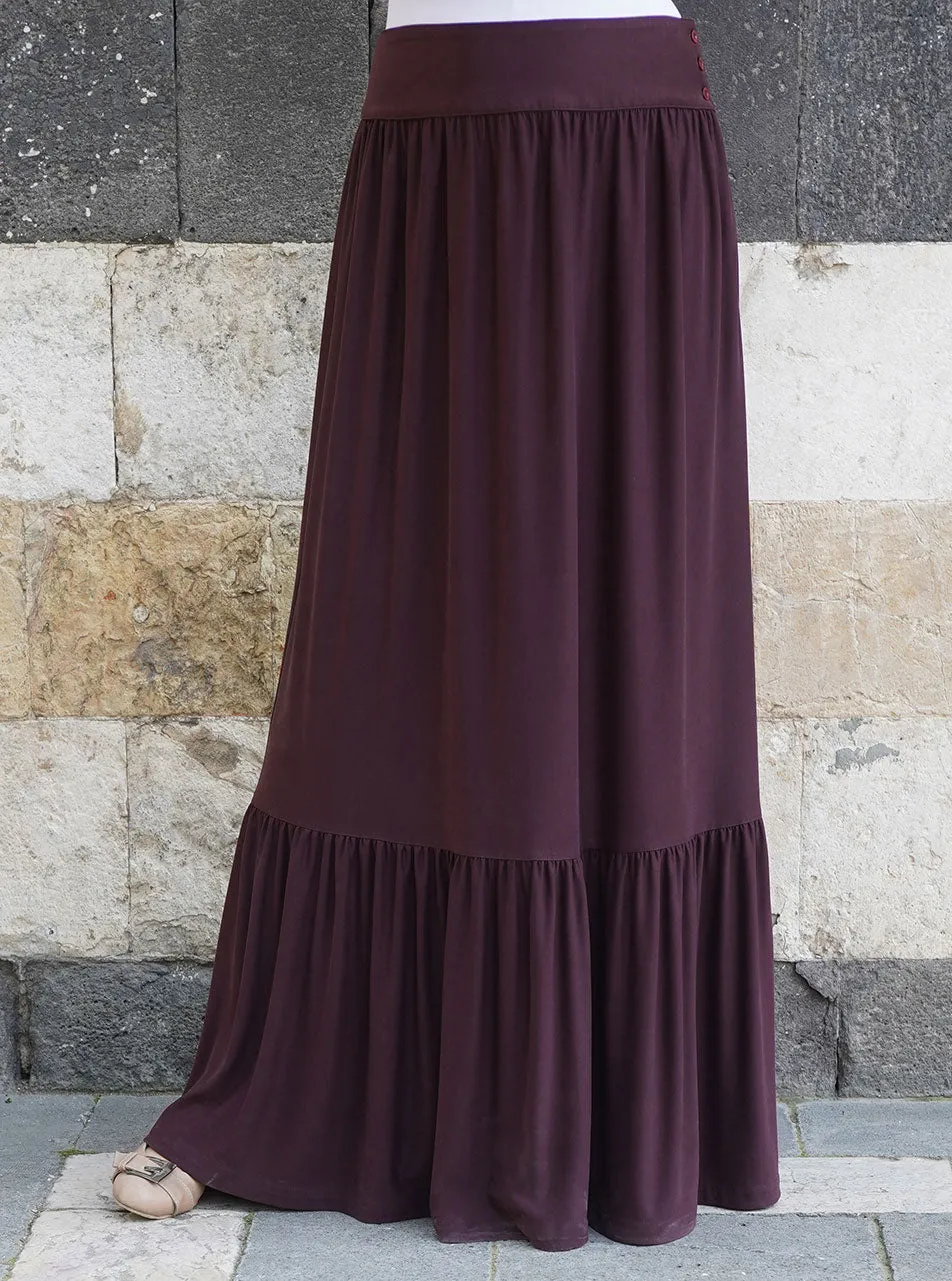Double Ruffled Maxi Skirt