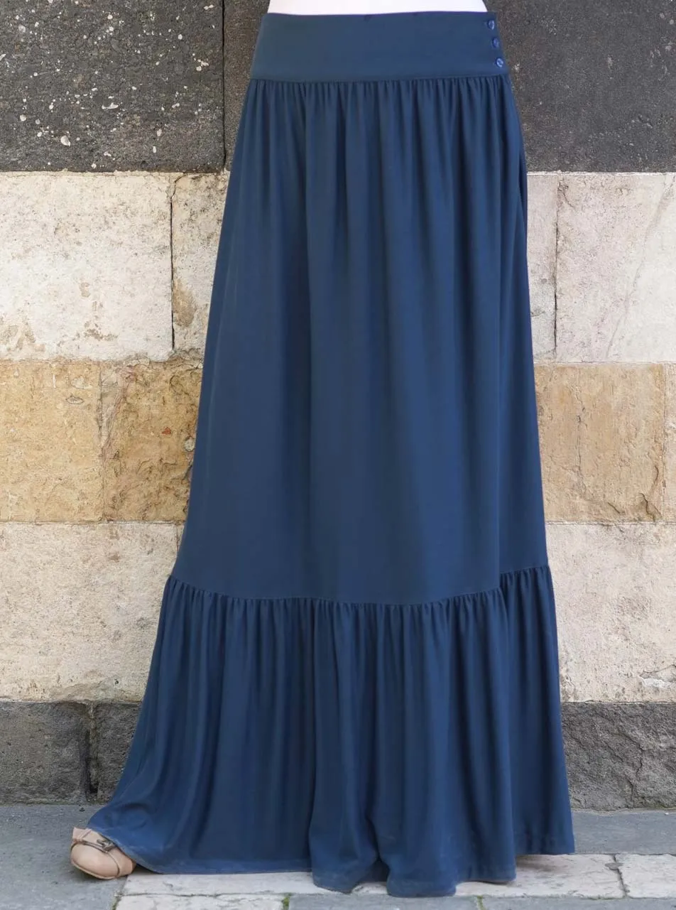 Double Ruffled Maxi Skirt