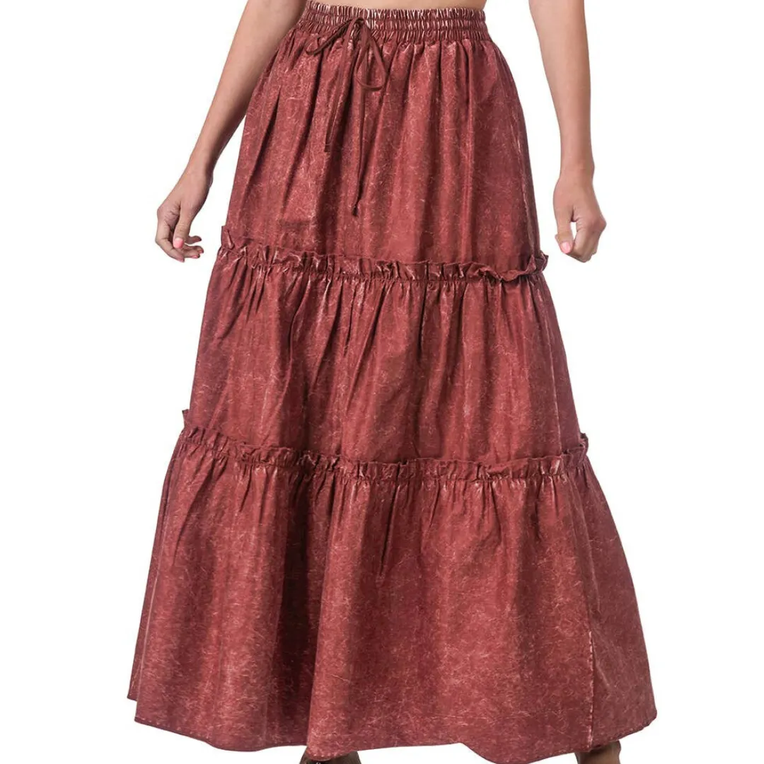 Fringed Cotton Maxi Skirt Bundle (4 Assorted Colors)