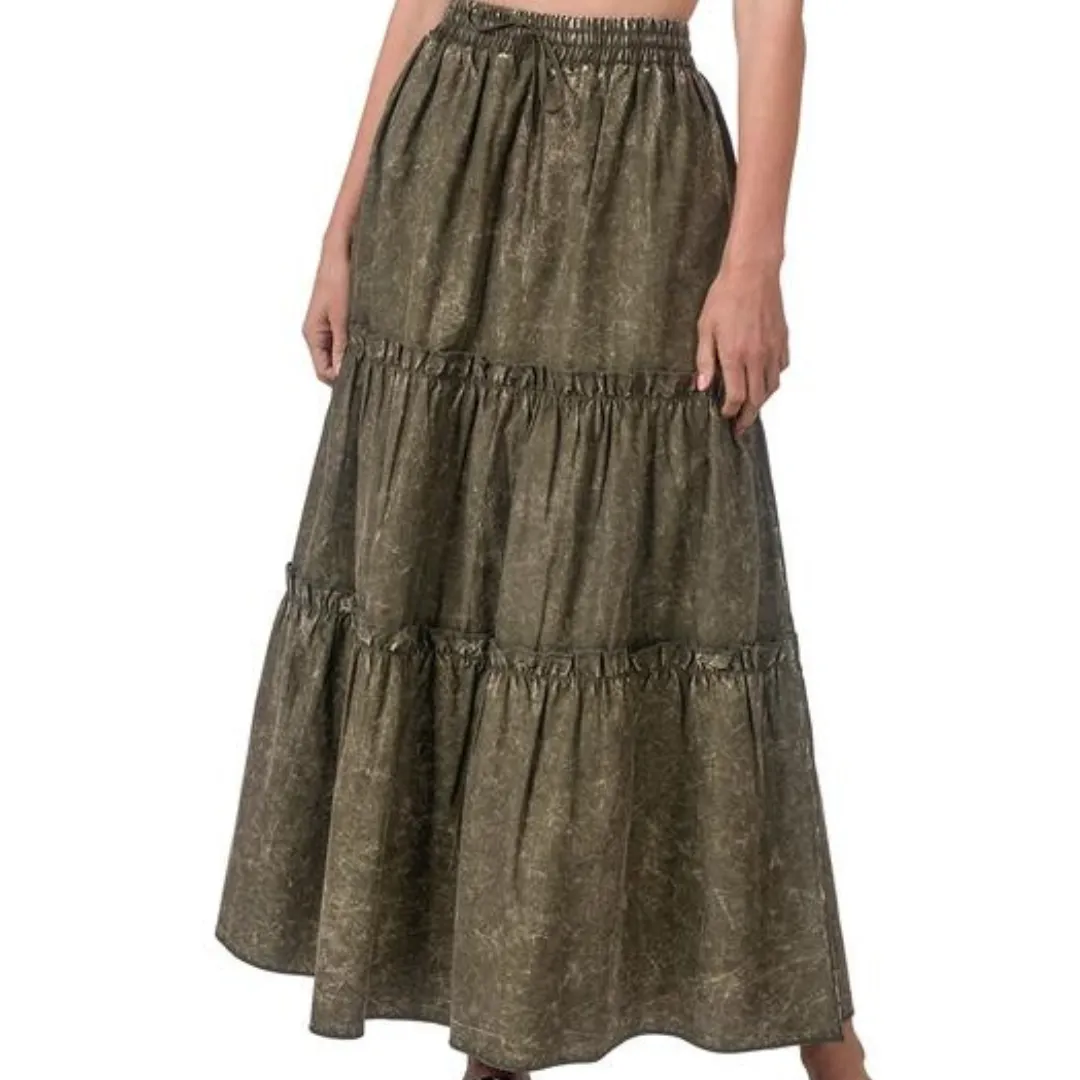 Fringed Cotton Maxi Skirt Bundle (4 Assorted Colors)