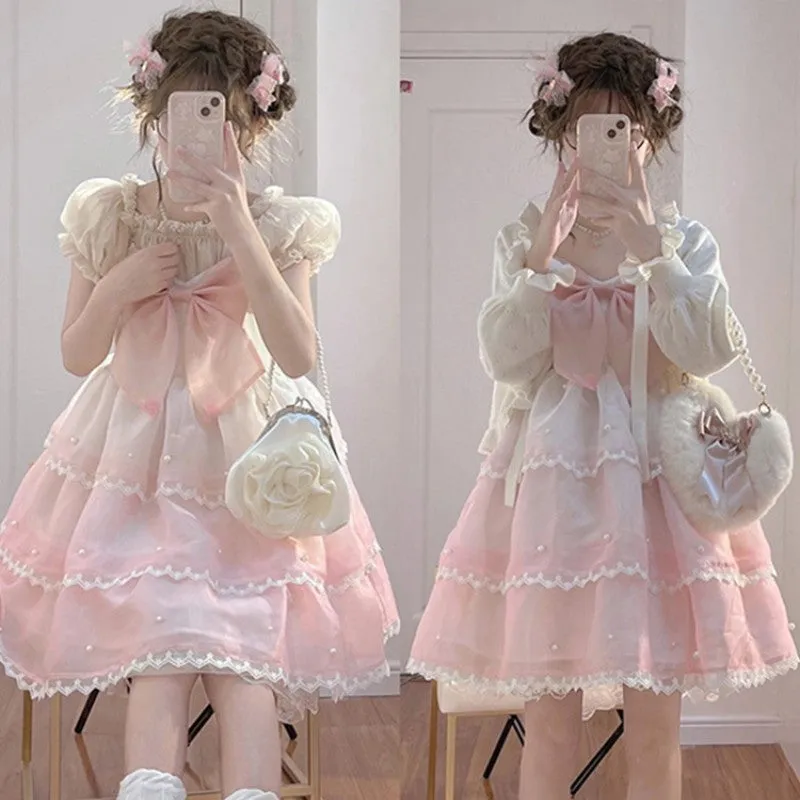Gradient Pink Lolita Slip Dress PL53052