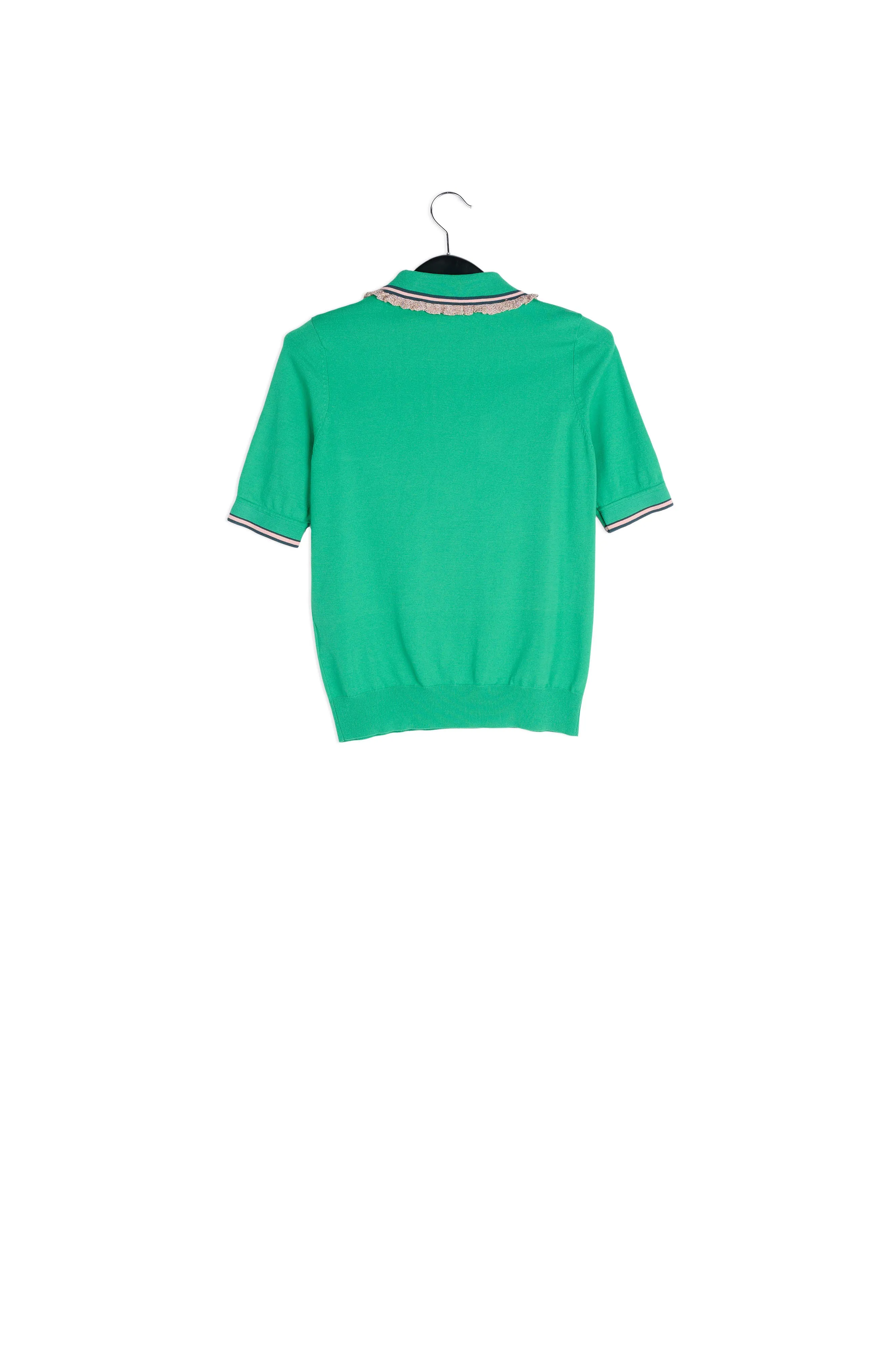 Green polo sweater