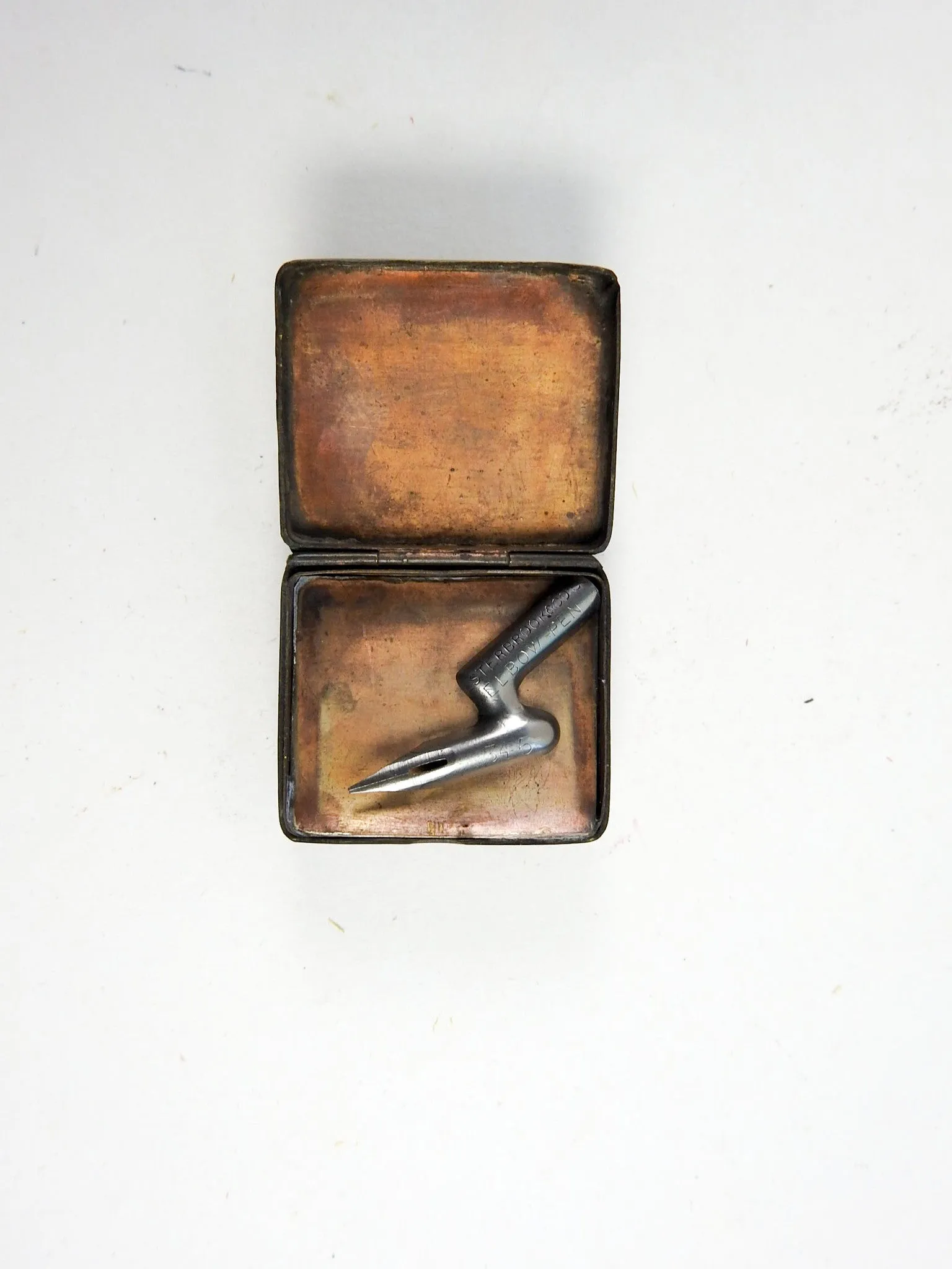 Hand Engraved Antique Brass Double Sided Stamp Pill Box