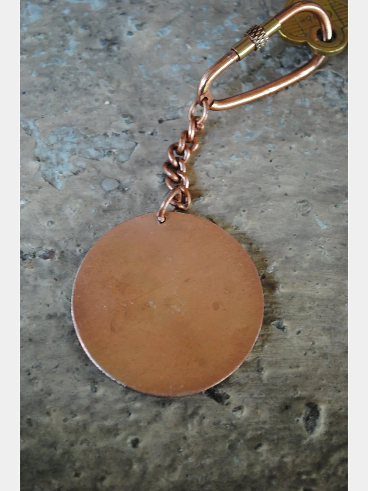 Handcrafted Copper Enamel Keychains (Set of 3) - Clouds/Sun/Earth