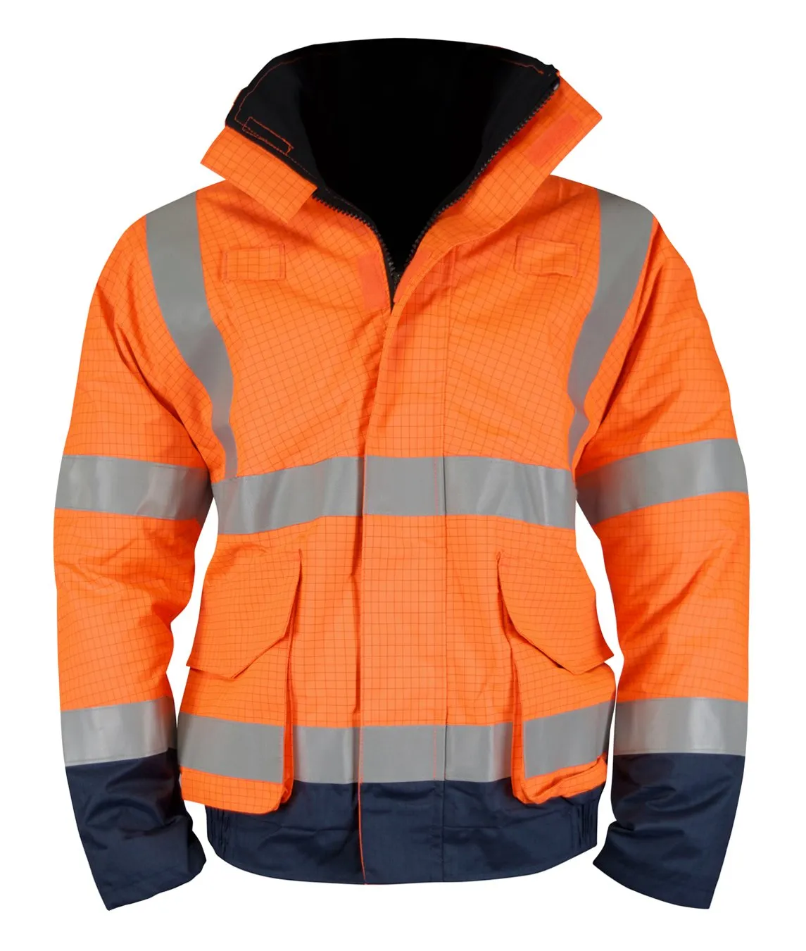 Hi Vis Orange Flame Retardant Two Tone Bomber Jacket - TREMOR