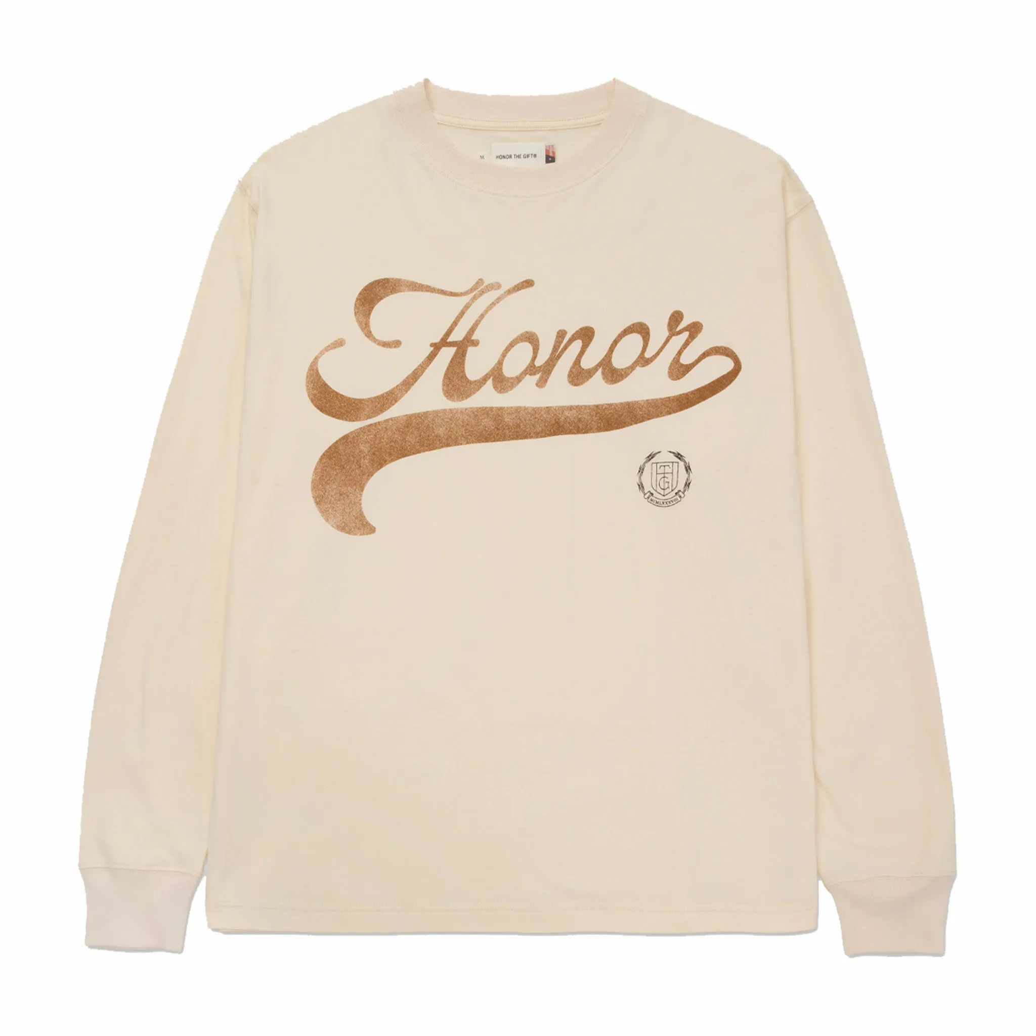 Honor The Gift Holiday Script L/S Tee (Bone)