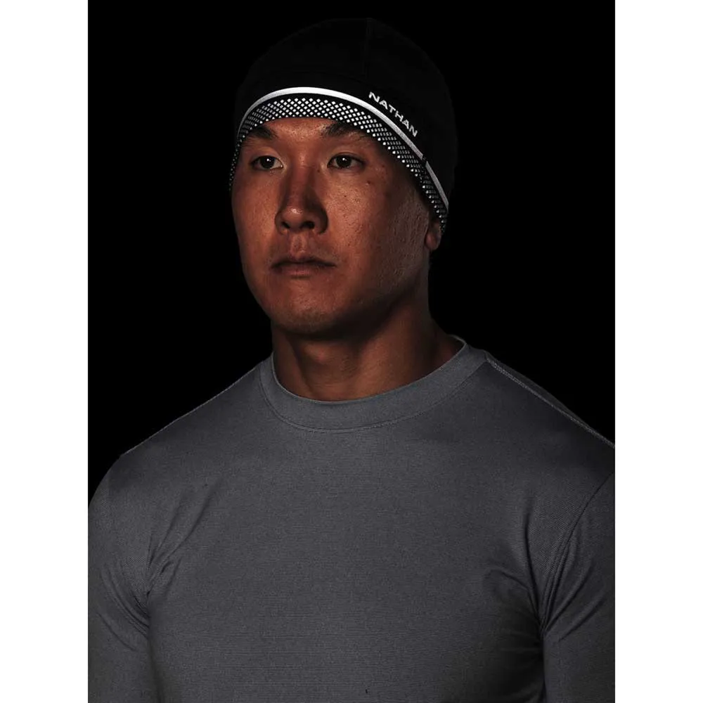 HyperNight Reflective Beanie - Black/Geo Print