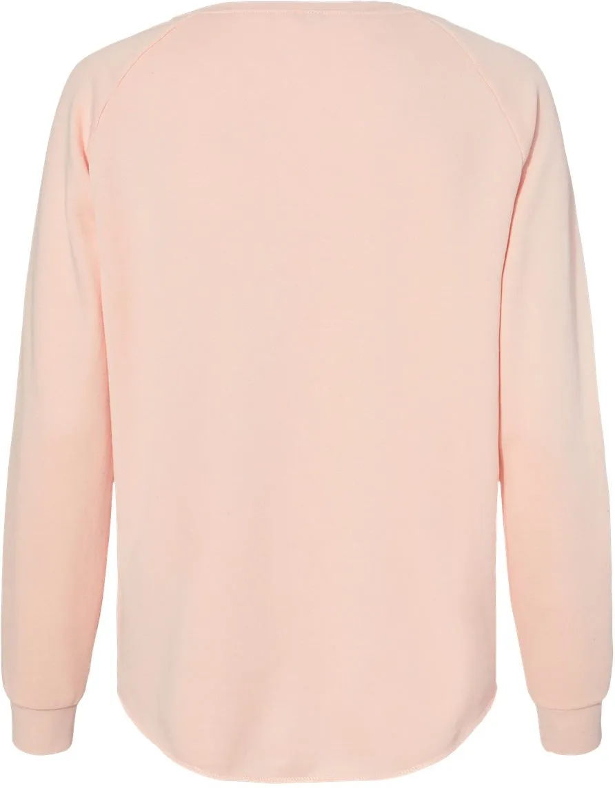 Independent Trading Co. Ladies California Wave Wash Crewneck Sweatshirt