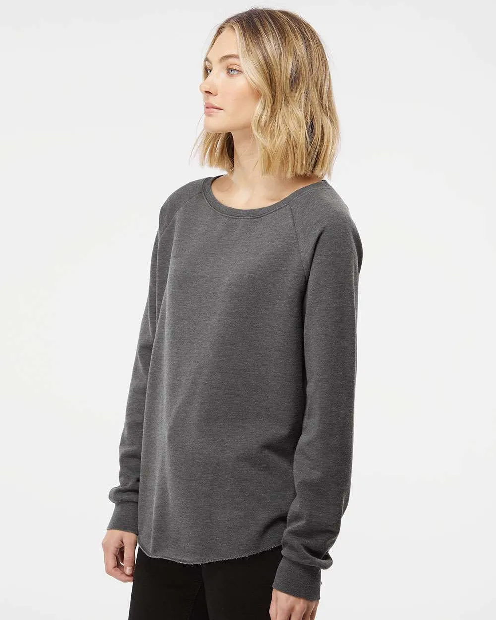 Independent Trading Co. Ladies California Wave Wash Crewneck Sweatshirt