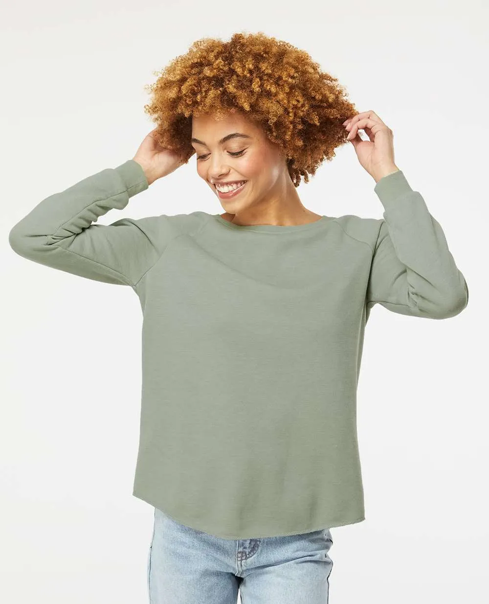 Independent Trading Co. Ladies California Wave Wash Crewneck Sweatshirt
