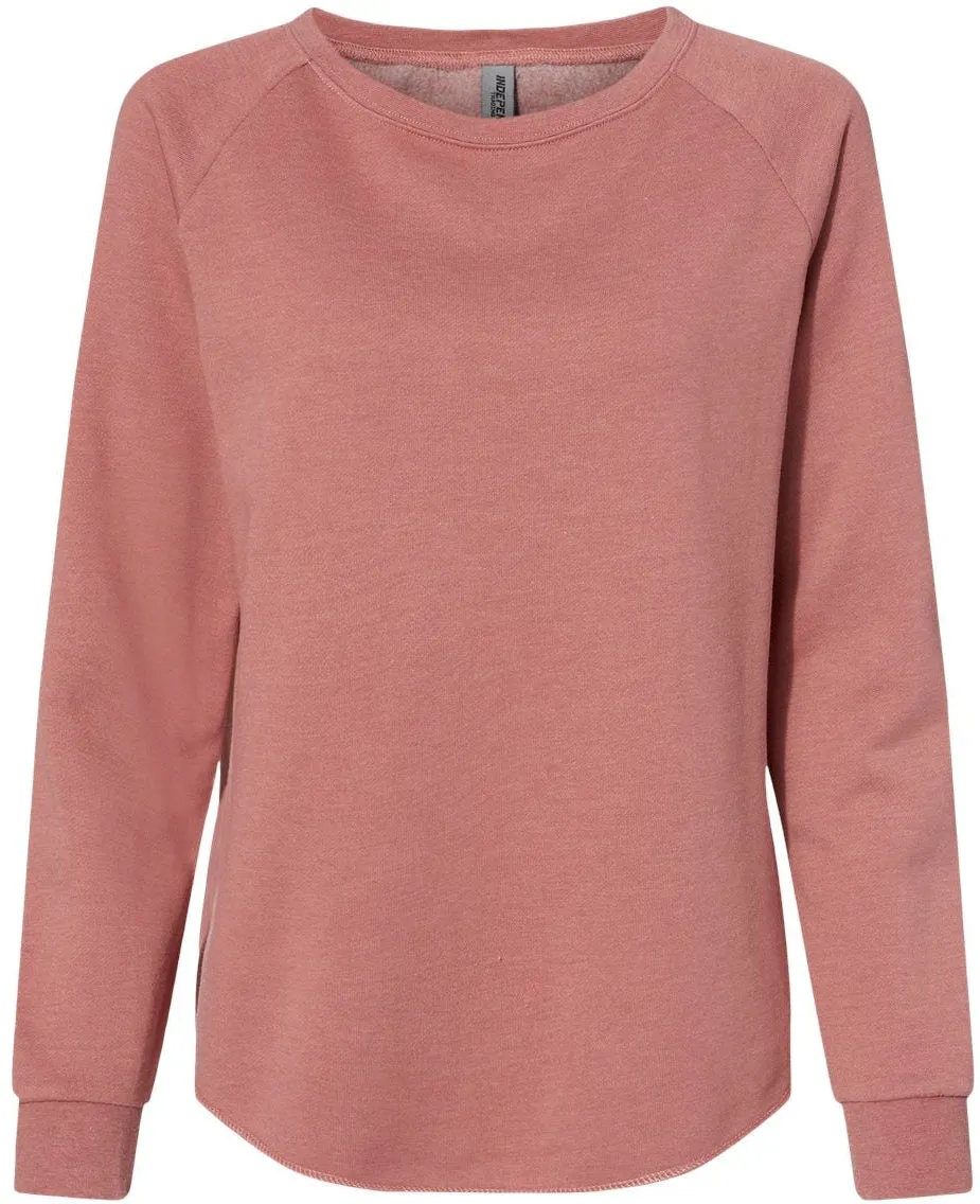 Independent Trading Co. Ladies California Wave Wash Crewneck Sweatshirt