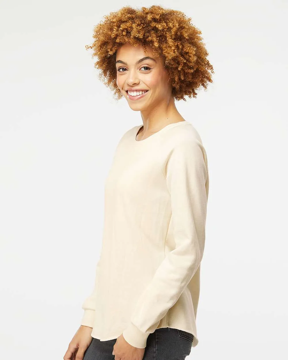 Independent Trading Co. Ladies California Wave Wash Crewneck Sweatshirt