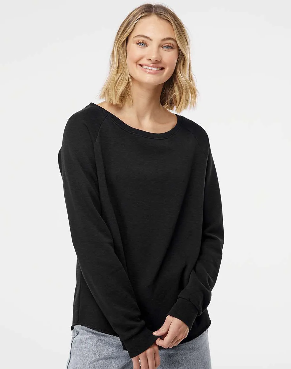 Independent Trading Co. Ladies California Wave Wash Crewneck Sweatshirt