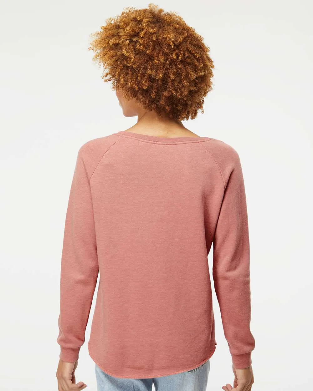 Independent Trading Co. Ladies California Wave Wash Crewneck Sweatshirt