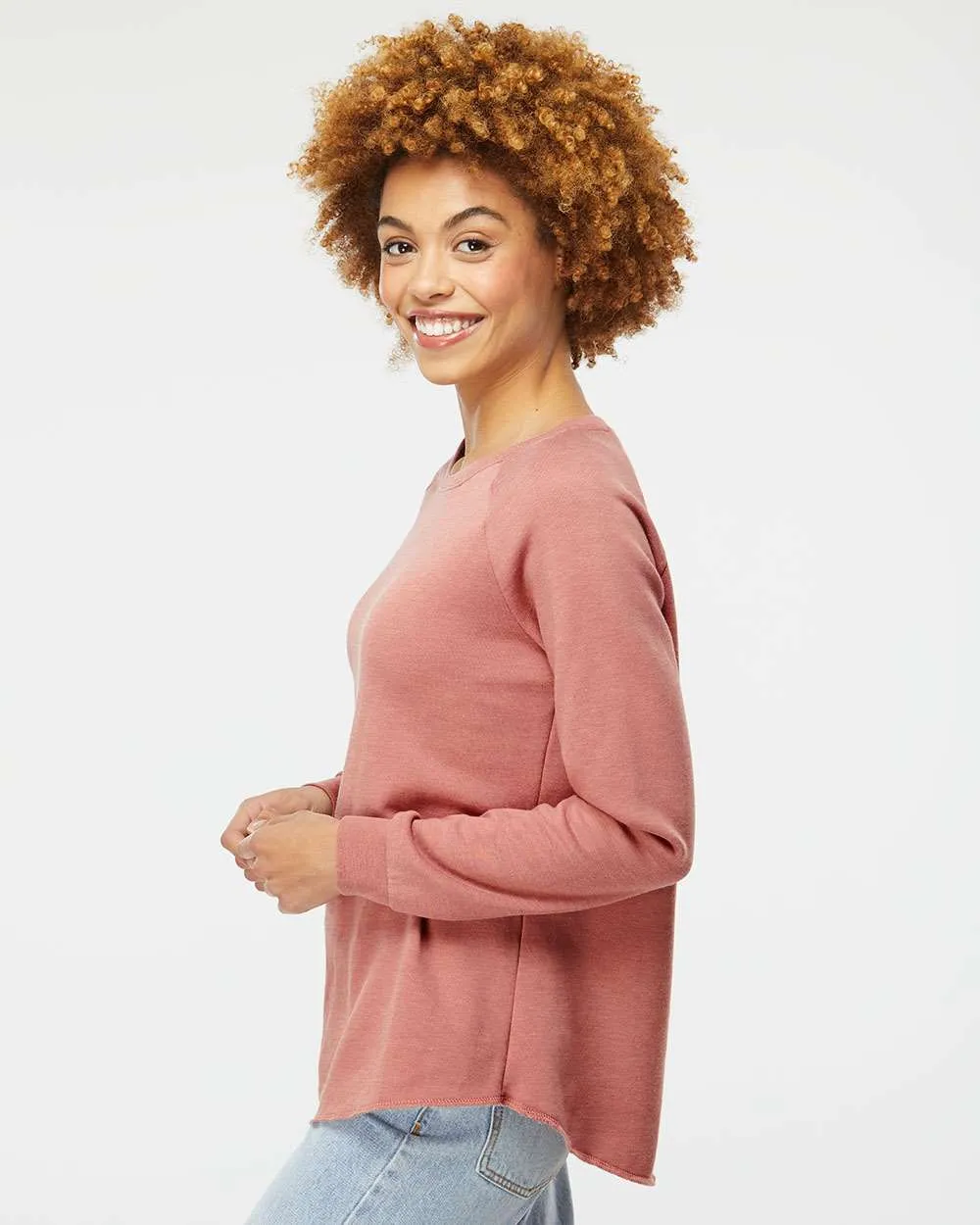 Independent Trading Co. Ladies California Wave Wash Crewneck Sweatshirt
