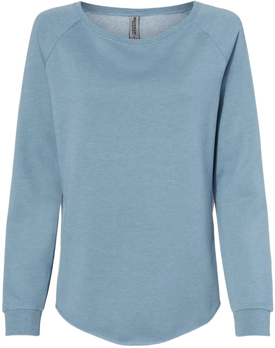 Independent Trading Co. Ladies California Wave Wash Crewneck Sweatshirt