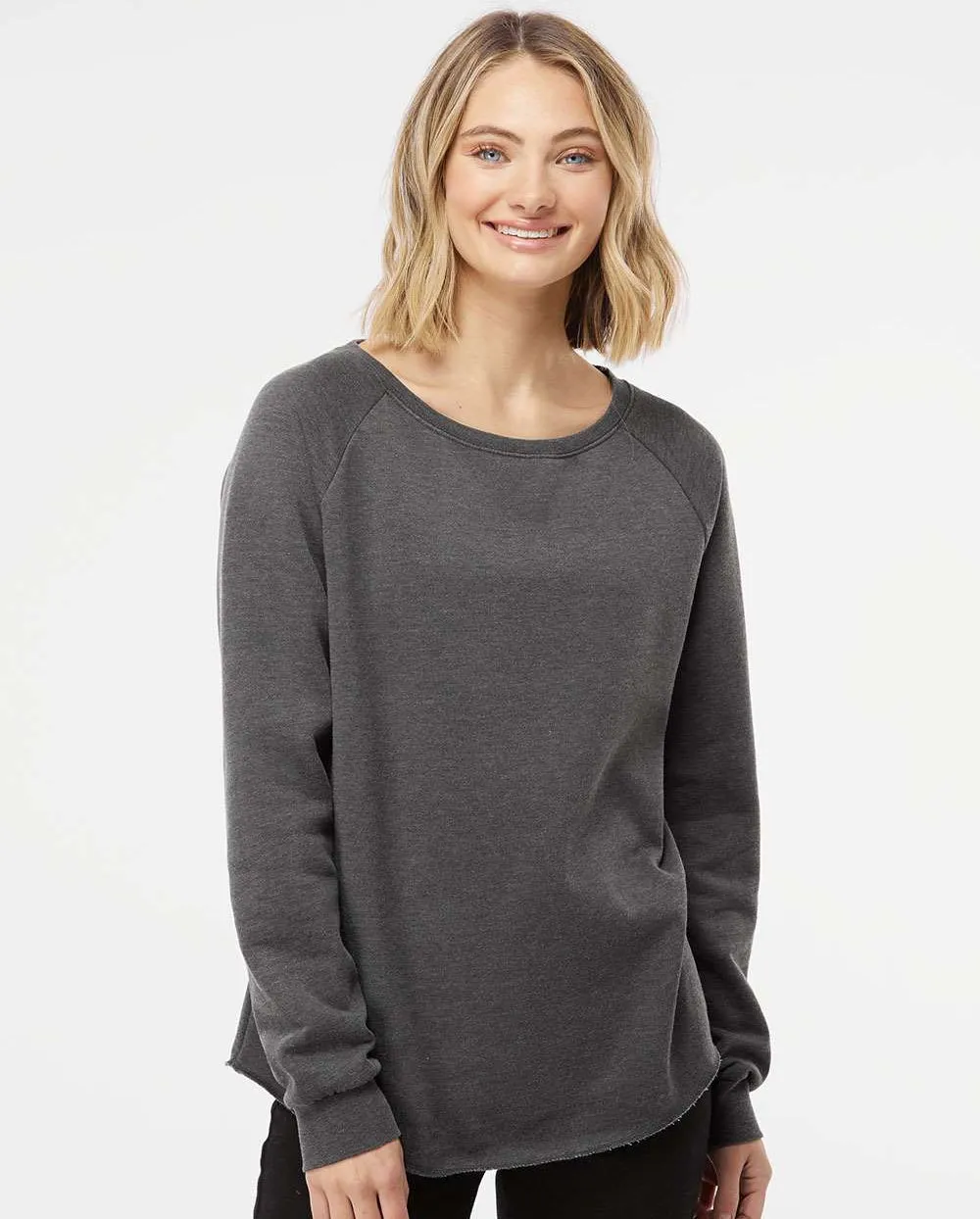 Independent Trading Co. Ladies California Wave Wash Crewneck Sweatshirt